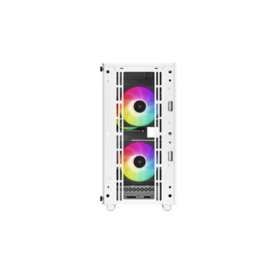 DeepCool Számítógépház - CC360 ARGB WH (fehér, ablakos, 3x12cm ventilátor, Mini-ITX / Mico-ATX, 1xUSB3.0, 1xUSB2.0)