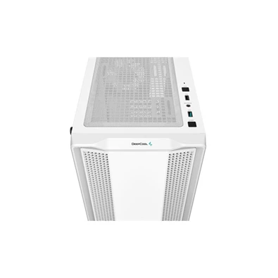 DeepCool Számítógépház - CC360 ARGB WH (fehér, ablakos, 3x12cm ventilátor, Mini-ITX / Mico-ATX, 1xUSB3.0, 1xUSB2.0)