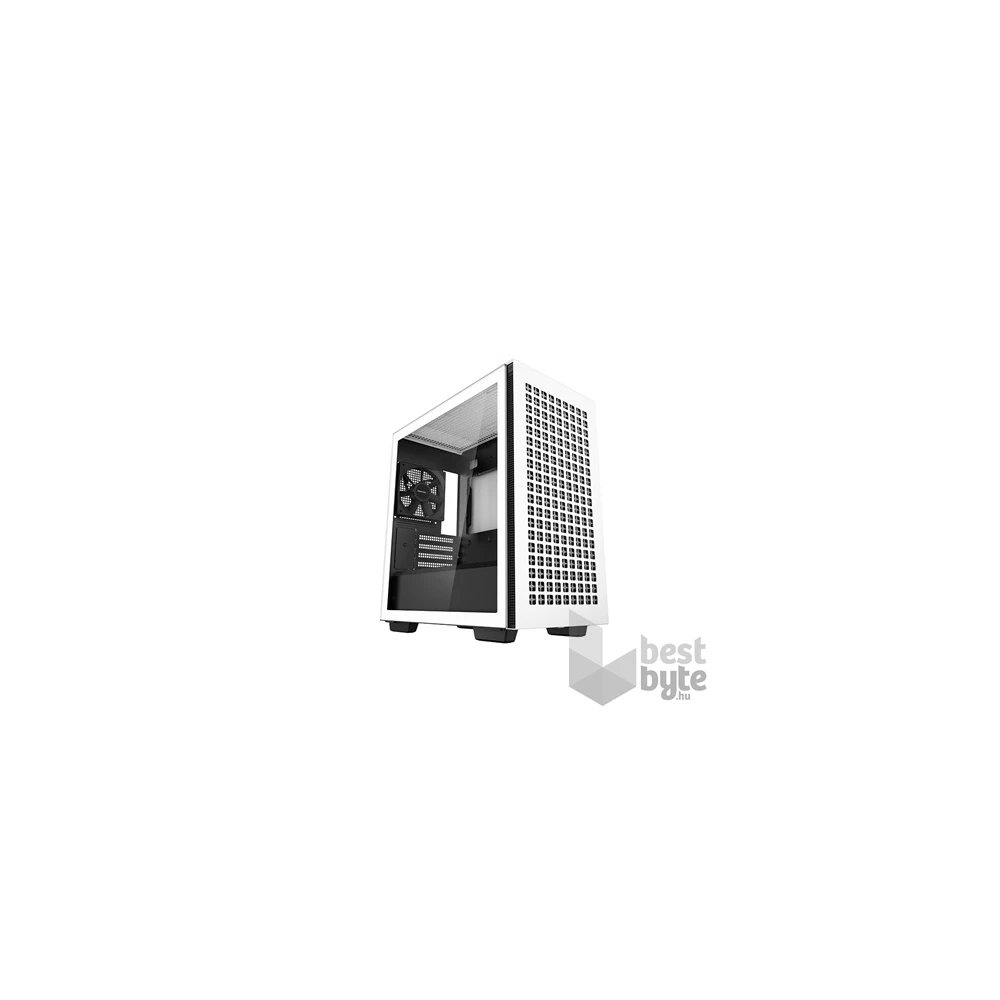 DeepCool Számítógépház - CH370 WH (fekete, ablakos, 1x12cm ventilátor, Mini-ITX / Mico-ATX, 2xUSB3.0)