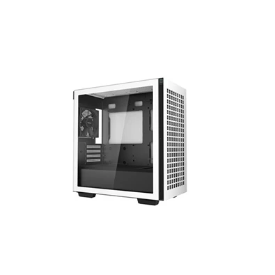 DeepCool Számítógépház - CH370 WH (fekete, ablakos, 1x12cm ventilátor, Mini-ITX / Mico-ATX, 2xUSB3.0)