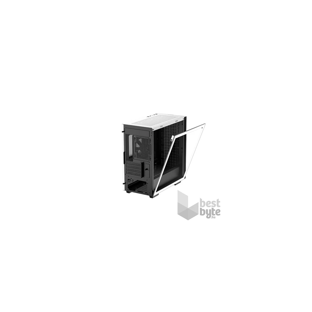 DeepCool Számítógépház - CH370 WH (fekete, ablakos, 1x12cm ventilátor, Mini-ITX / Mico-ATX, 2xUSB3.0)