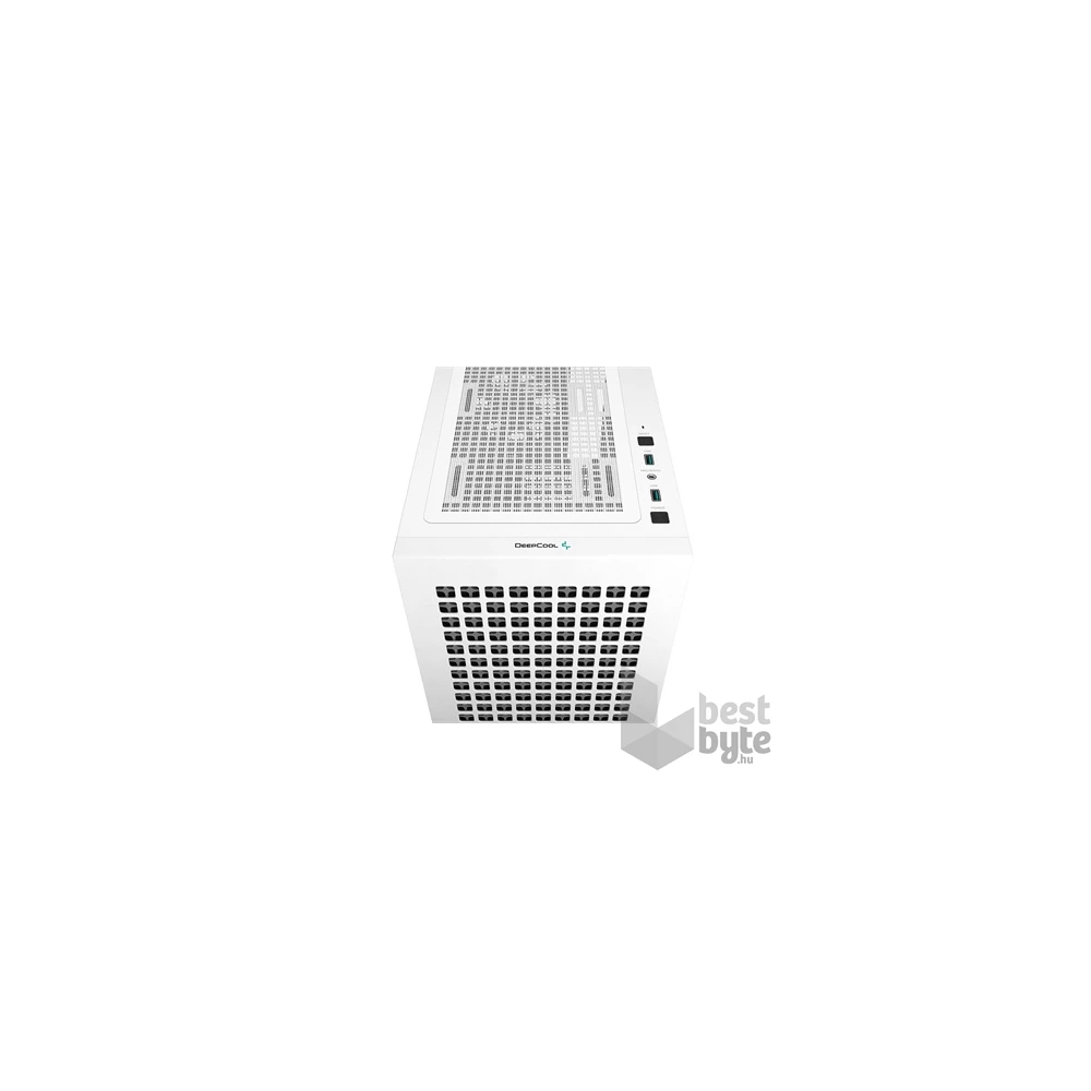 DeepCool Számítógépház - CH370 WH (fekete, ablakos, 1x12cm ventilátor, Mini-ITX / Mico-ATX, 2xUSB3.0)