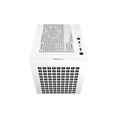 DeepCool Számítógépház - CH370 WH (fekete, ablakos, 1x12cm ventilátor, Mini-ITX / Mico-ATX, 2xUSB3.0)