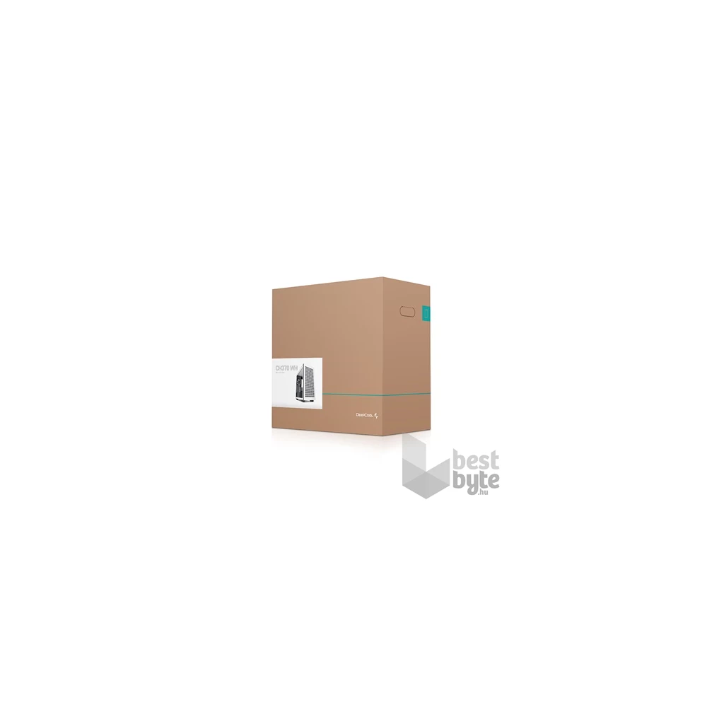 DeepCool Számítógépház - CH370 WH (fekete, ablakos, 1x12cm ventilátor, Mini-ITX / Mico-ATX, 2xUSB3.0)