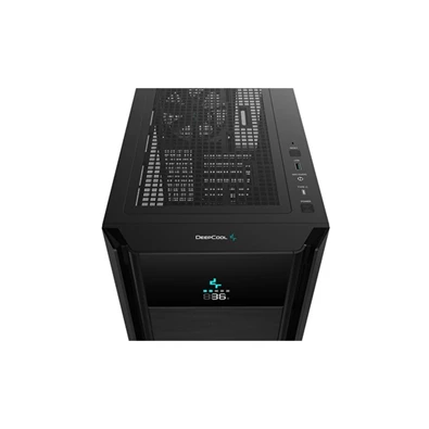 DeepCool Számítógépház - CH510 MESH DIGITAL (ablakos, 1x12cm ventilátor, Mini-ITX / Mico-ATX / ATX / E-ATX, 1xUSB3.0)