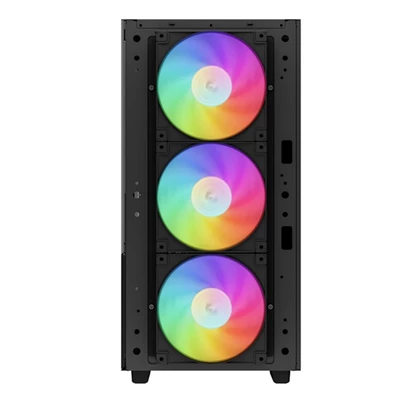 DeepCool Számítógépház - CH560 DIGITAL (fekete, ablakos, 4x12cm ventilátor, Mini-ITX / Mico-ATX / ATX / E-ATX, 2xUSB3.0)