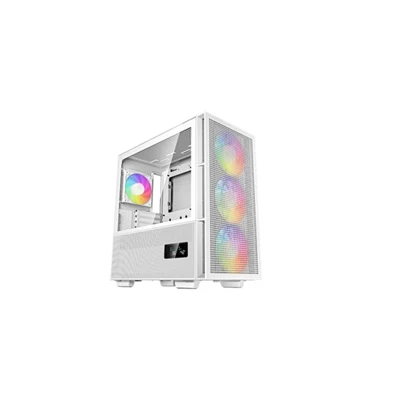 DeepCool Számítógépház - CH560 Digital WH (fehér, ablakos, 4x12cm venti, Mini-ITX / Mico-ATX / ATX / E-ATX, 2xUSB3.0)