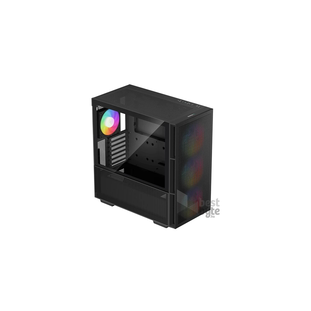 DeepCool Számítógépház - CH560 (fekete, ablakos, 4x12cm ventilátor, Mini-ITX / Mico-ATX / ATX / E-ATX, 2xUSB3.0)