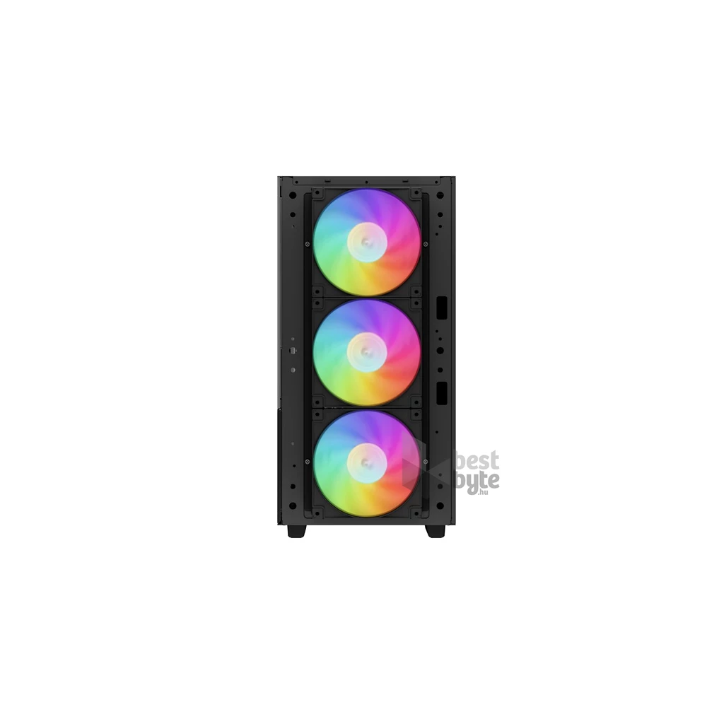 DeepCool Számítógépház - CH560 (fekete, ablakos, 4x12cm ventilátor, Mini-ITX / Mico-ATX / ATX / E-ATX, 2xUSB3.0)