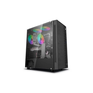 DeepCool Számítógépház - MATREXX 55 MESH (fekete,ablakos, Mini-ITX/Micro-ATX/ATX/E-ATX, 1xUSB3.0, 2xUSB2.0)