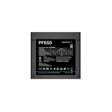 DeepCool Tápegység 650W - PF650 (80 Plus, Aktív PFC, 12cm )