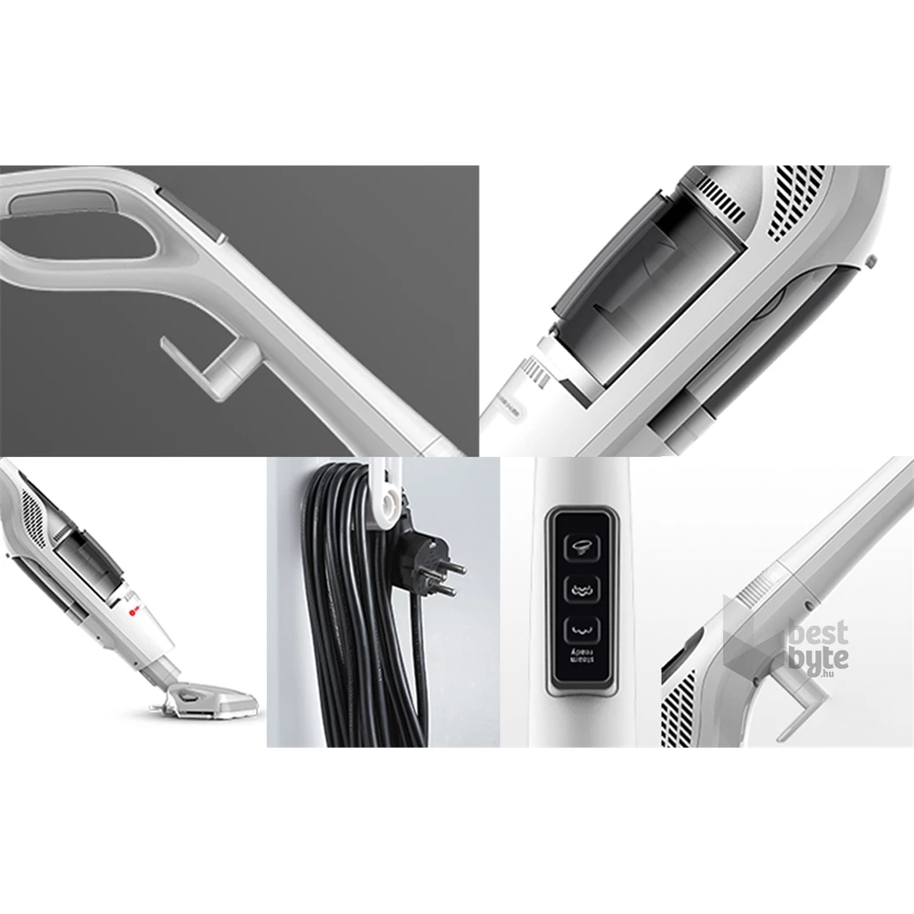 Deerma ZQ990W 2 az 1-ben fehér-szürke porszívó- és gőzfelmosó