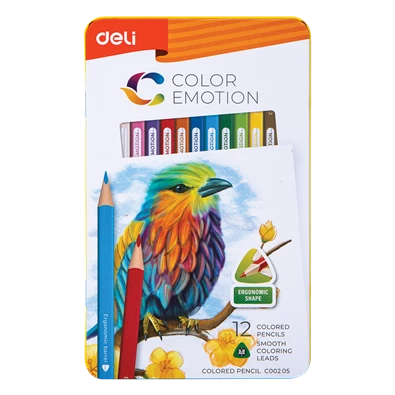 Deli Color Emotion 12db-os vegyes színű színes ceruza