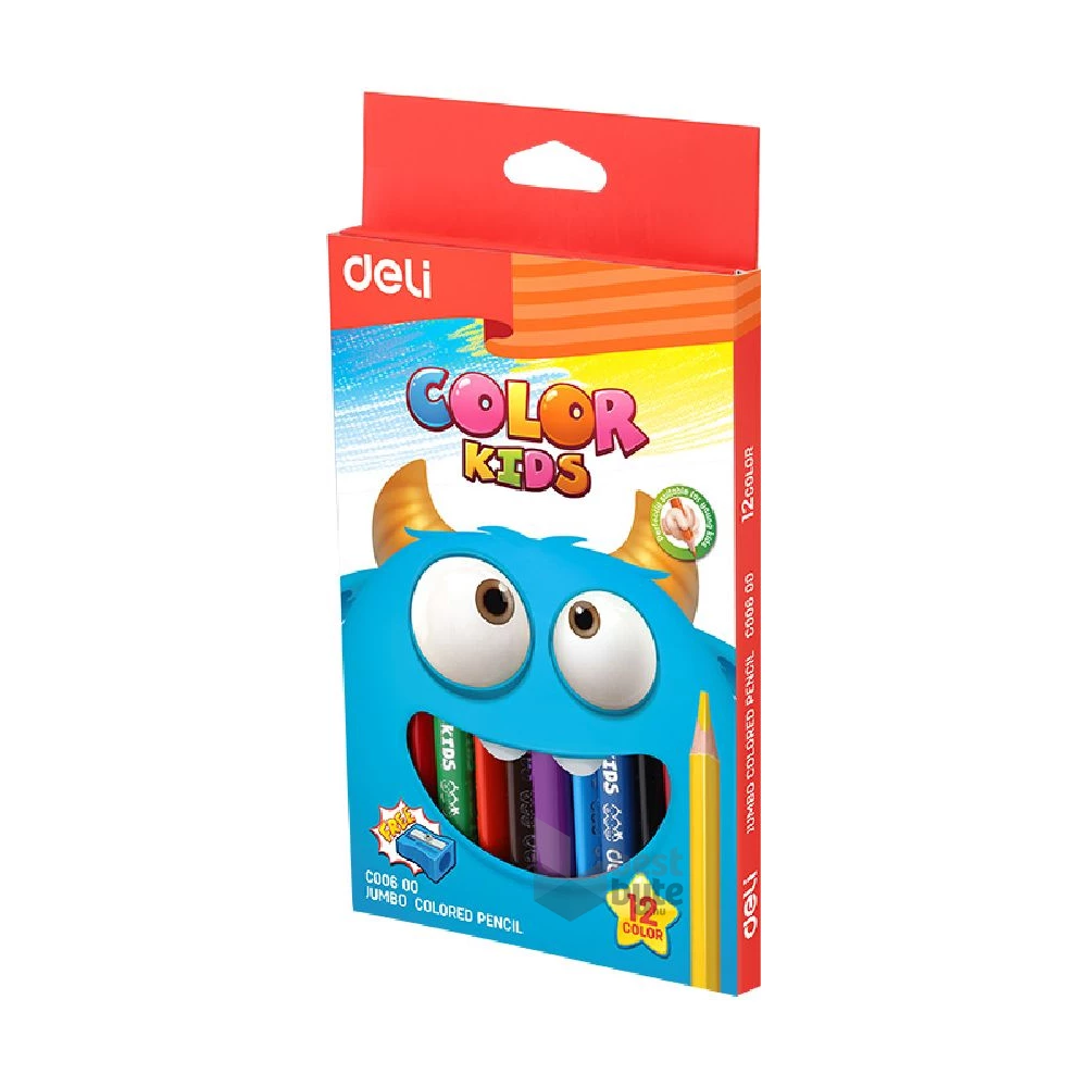 Deli Color Kids Jumbo 12db-os színesceruza készlet