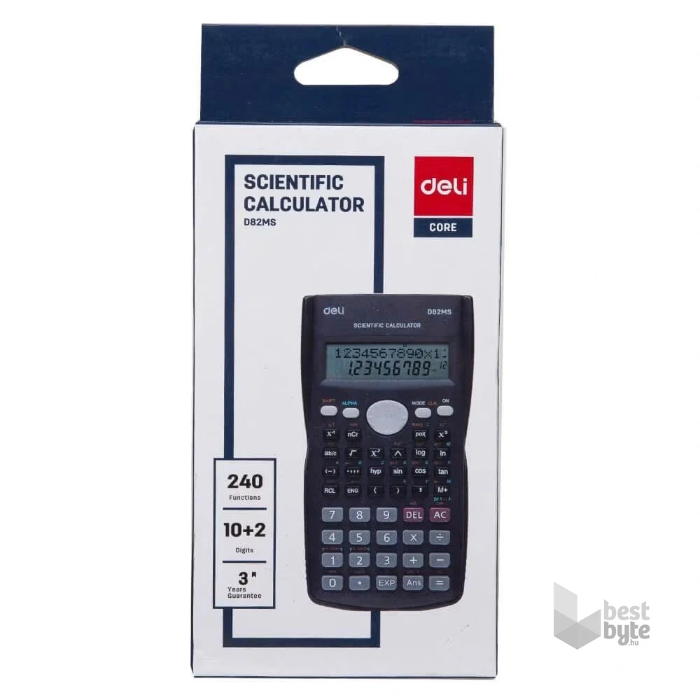 Deli Core D82MS 240 funkciós fekete tudományos számológép