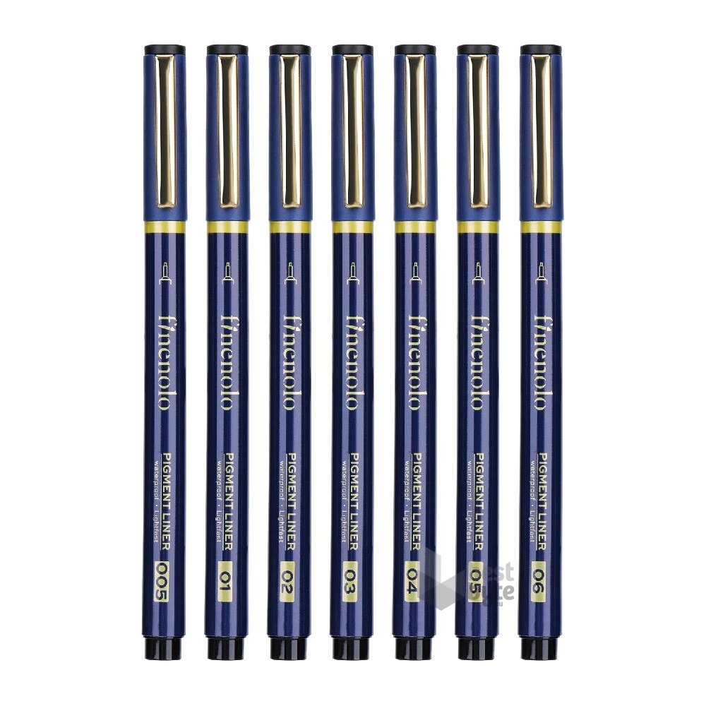 Deli Finenolo 7db/csomag fekete rajzmarker készlet