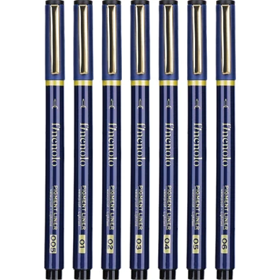 Deli Finenolo 7db/csomag fekete rajzmarker készlet