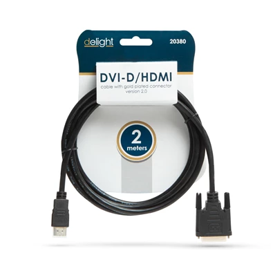 Delight 2m 4K DVI-D - HDMI kábel