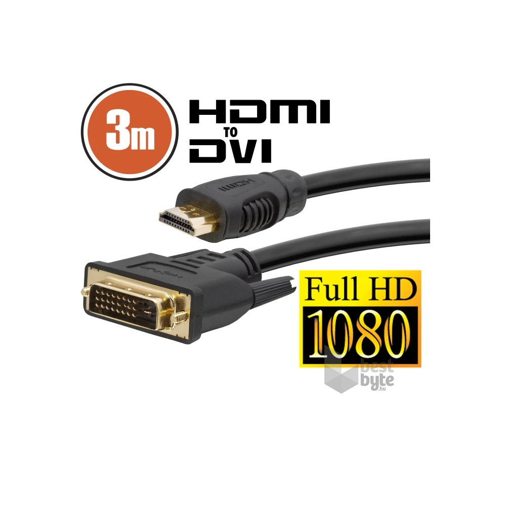 Delight 3m 4K HDMI - DVI-D kábel