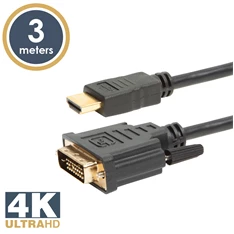 Delight 3m 4K HDMI - DVI-D kábel