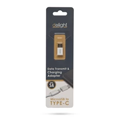 Delight 55448C MicroUSB USB Type-C fehér adapter