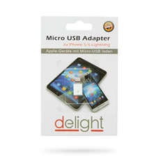 Delight 55448 iPhone Lightning MicroUSB fehér adapter