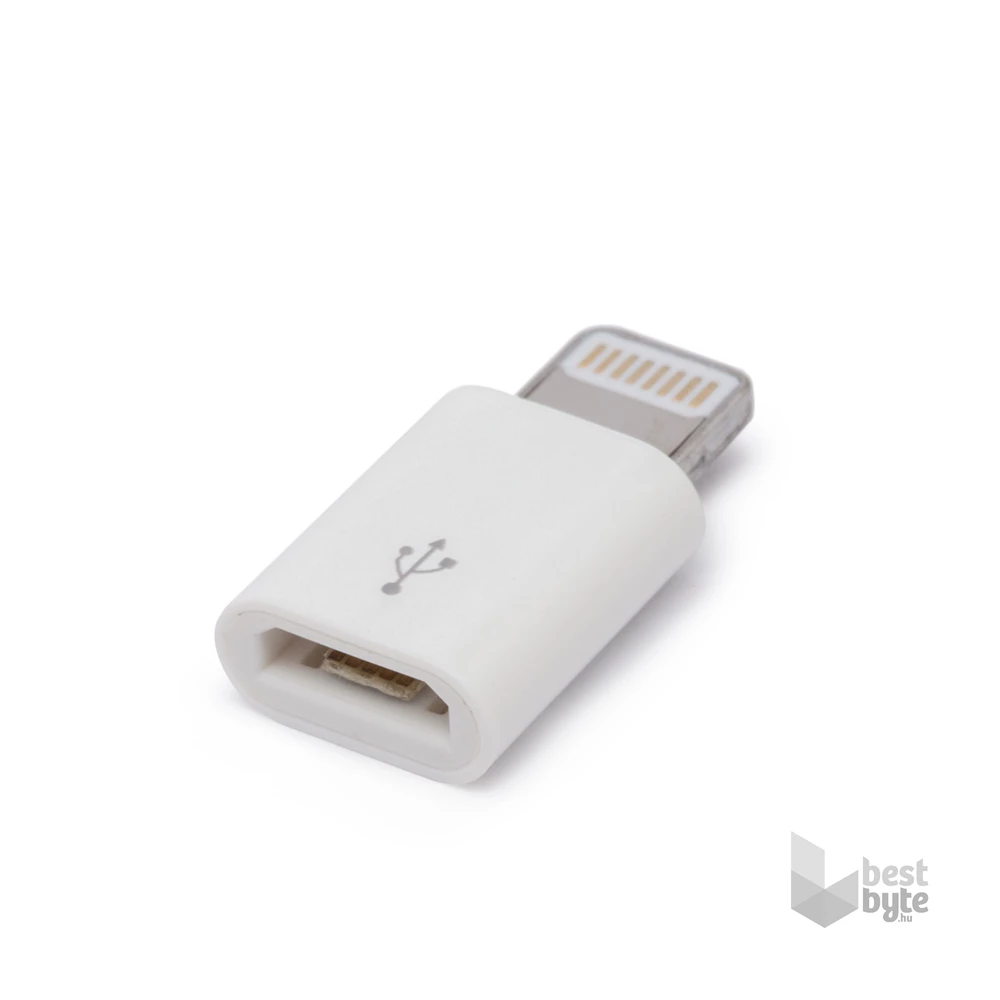 Delight 55448 iPhone Lightning MicroUSB fehér adapter