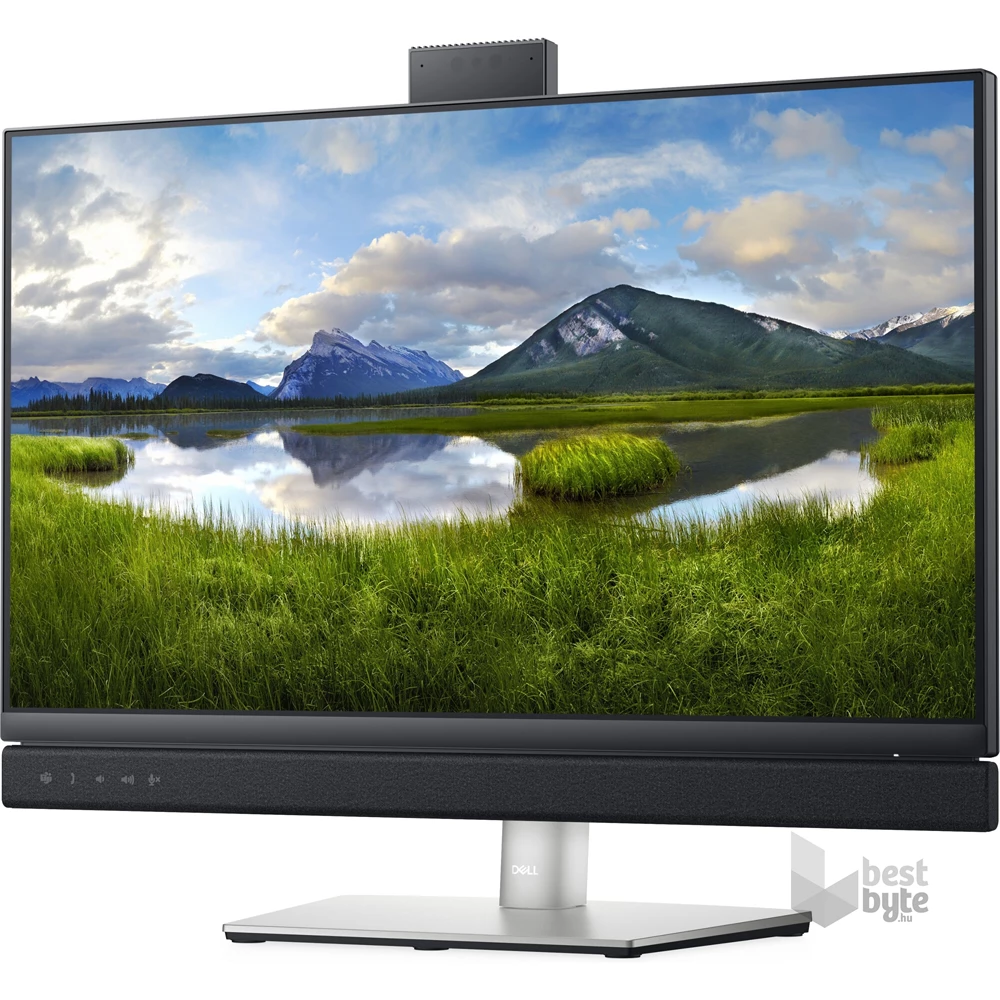 Dell 23,8" C2422HE Video Conferencing FHD IPS HDMI/DP/USB/LAN ezüst-fekete LED monitor