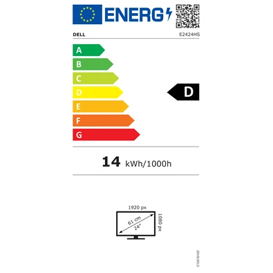 Dell 23,8" E2424HS FHD VA HDMI/VGA/DP fekete LCD monitor
