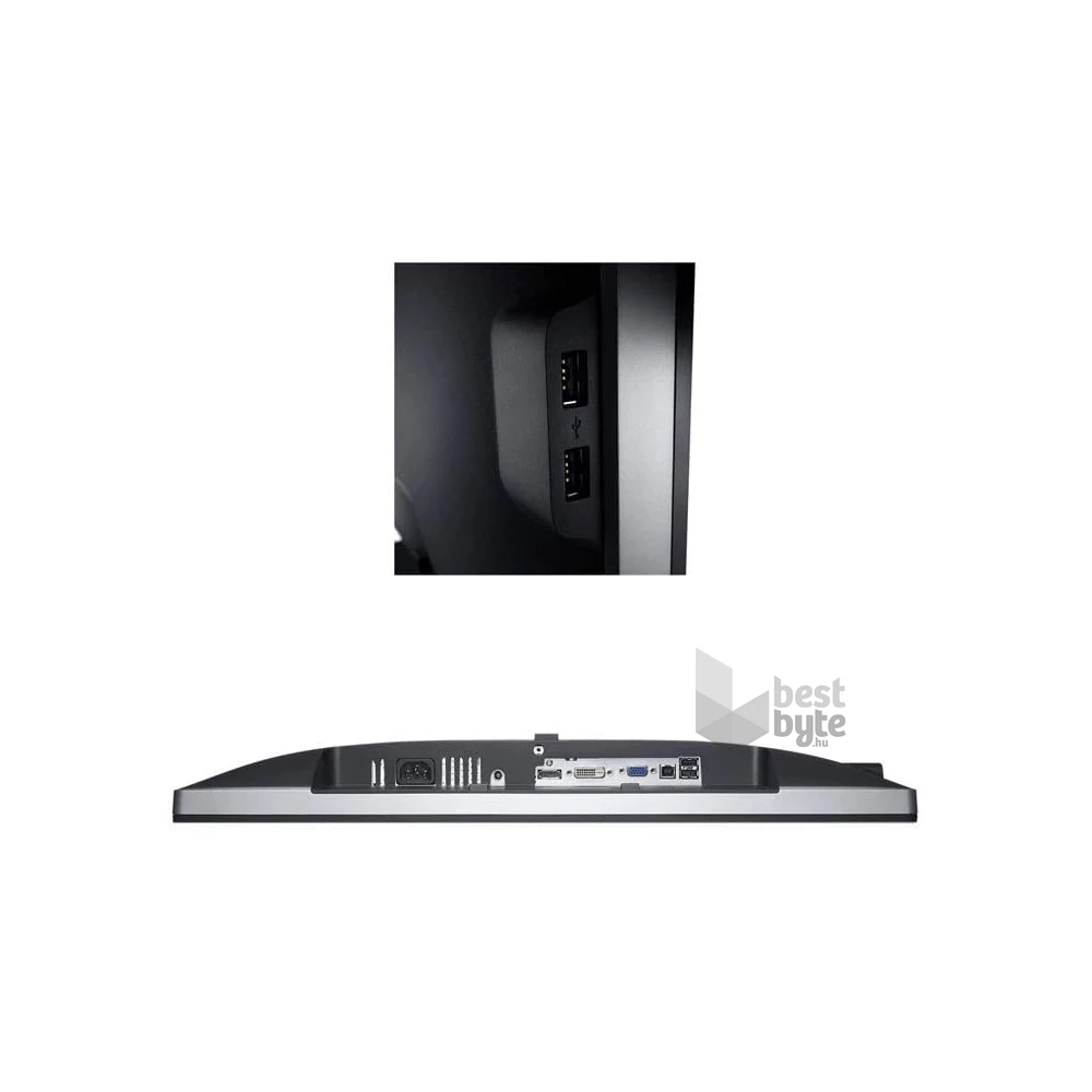 Dell 24" UltraSharp U2412M WUXGA IPS DP/VGA/DVI/USB fekete monitor (Használt A)