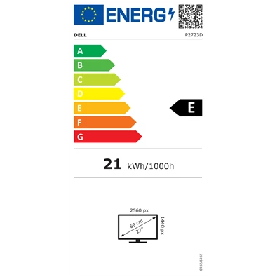 Dell 27" Professional P2723D QHD IPS DP/HDMI/USB monitor (Használt A)