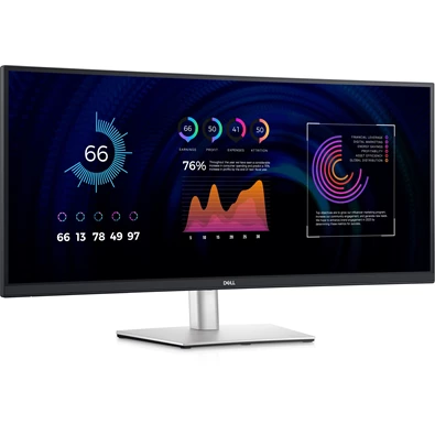 Dell 34" P3424WE WQHD IPS HDMI/DP/USB-C/RJ45 ívelt LED monitor
