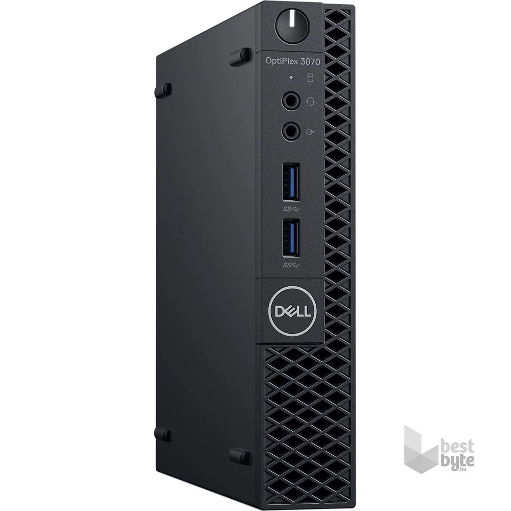 Dell OptiPlex 3070 Micro/i5-9500/16GB/256GB SSD/Win Pro COA/fekete asztali számítógép (Használt A+)
