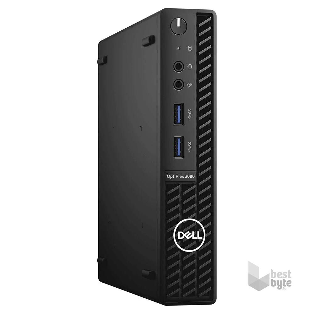 Dell OptiPlex 3080 Micro/i5-10400T/16GB/256GB SSD/Win Pro COA/fekete asztali számítógép (Használt A+)