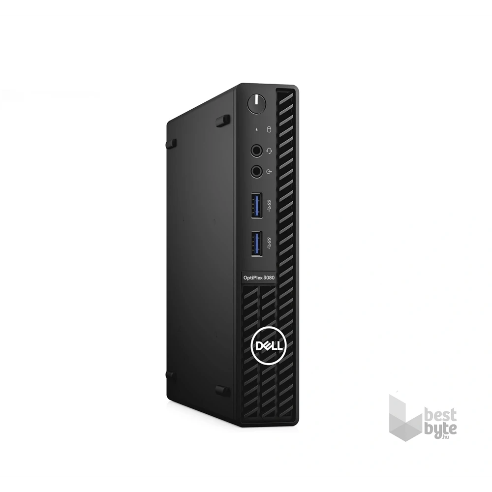 Dell OptiPlex 3080 Micro/i5-10th/16GB/256GB/Win Pro COA/fekete asztali számítógép (Használt A+)