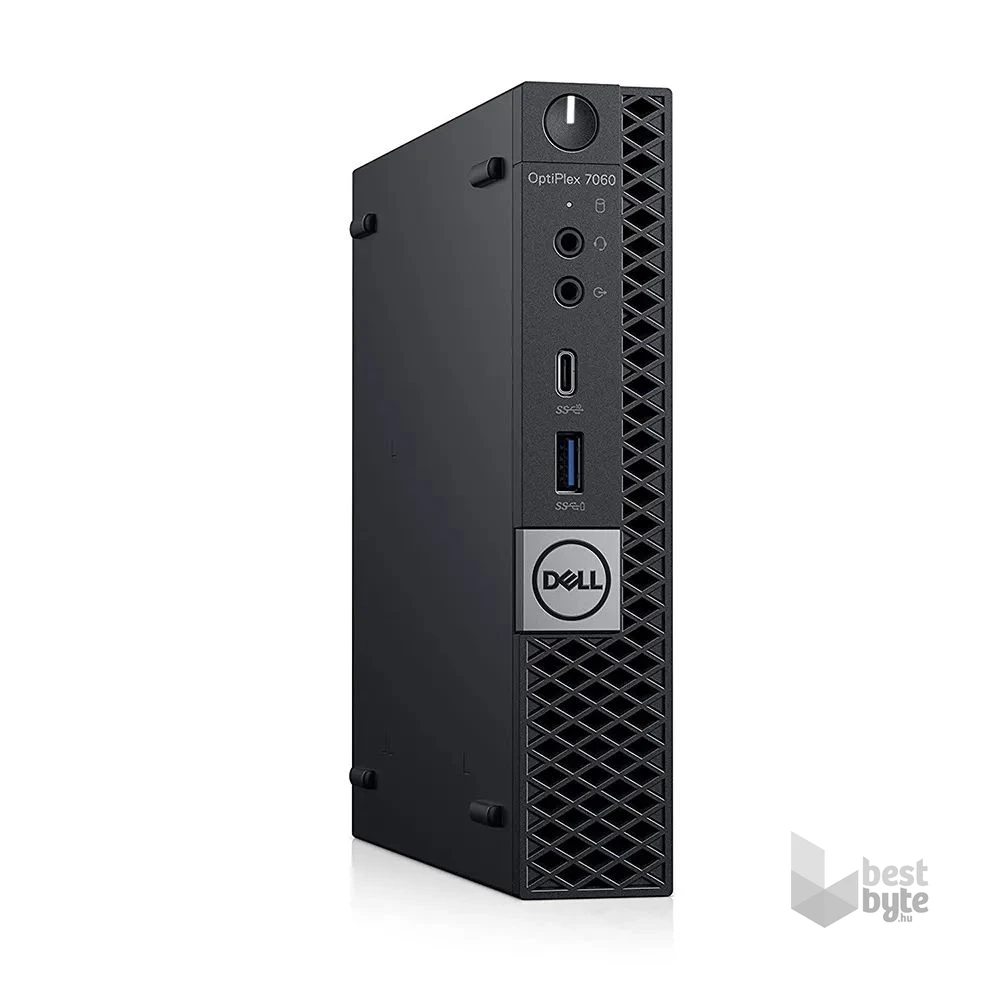 Dell OptiPlex 7060 Micro/i5-8500/16GB/512GB SSD/Win Pro COA/fekete asztali számítógép (Használt A+)