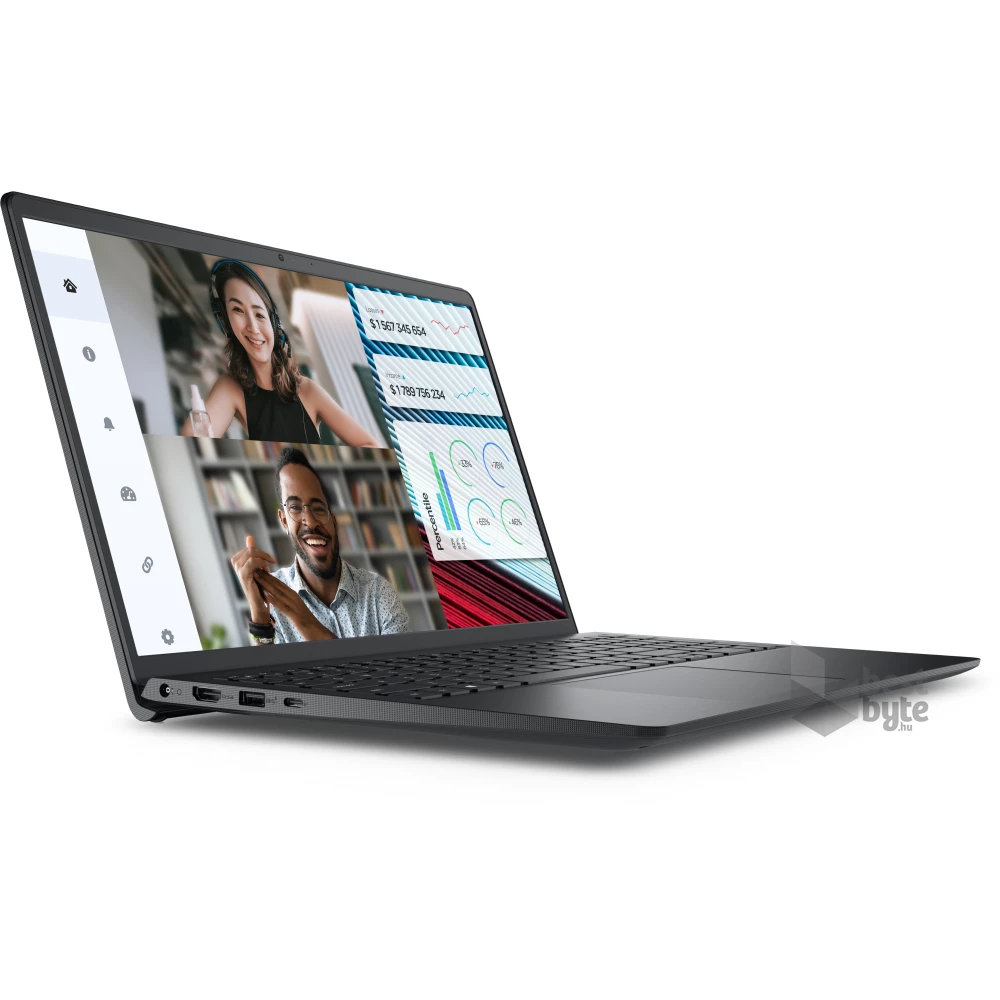 Dell Vostro 3520 laptop (15,6"FHD/Intel Core i7-1255U/Int.VGA/8GB RAM/512GB/Win11 Pro) - fekete