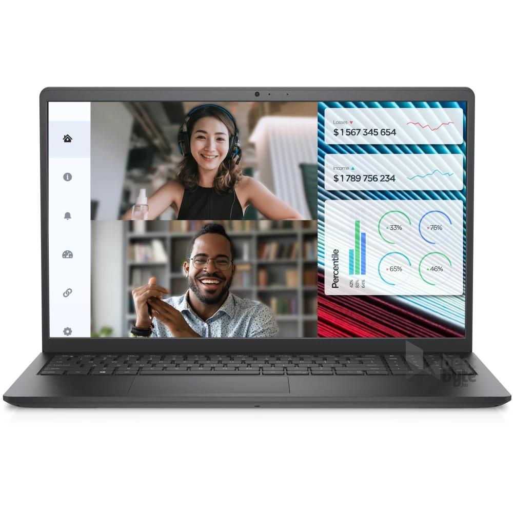 Dell Vostro 3520 laptop (15,6"FHD/Intel Core i7-1255U/Int.VGA/8GB RAM/512GB/Win11 Pro) - fekete