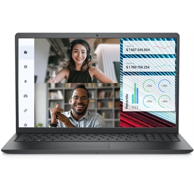 Dell Vostro 3520 laptop (15,6"FHD/Intel Core i7-1255U/Int.VGA/8GB RAM/512GB/Win11 Pro) - fekete