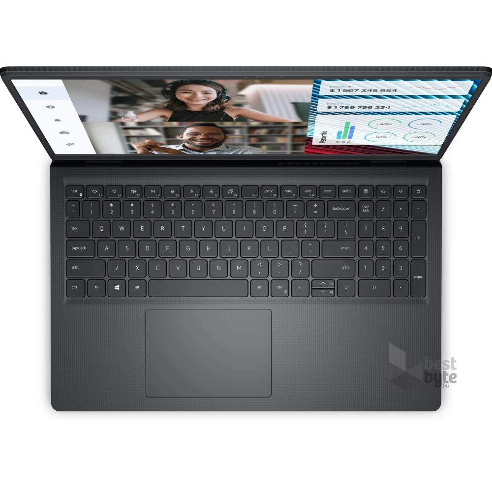 Dell Vostro 3520 laptop (15,6"FHD/Intel Core i7-1255U/Int.VGA/8GB RAM/512GB/Win11 Pro) - fekete