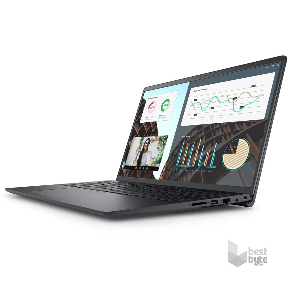 Dell Vostro 3530 laptop (15,6"FHD/Intel Core i5-1335U/Int.VGA/16GB RAM/512GB/Linux) - fekete