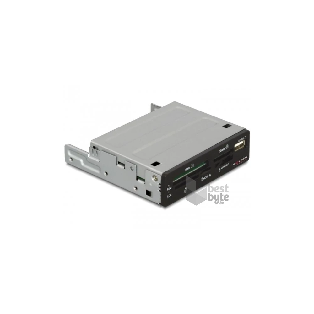 Delock 91674 43-az-1-ben (USB 2.0, 3.5”) kártyaolvasó + 1 db USB (2.0) port