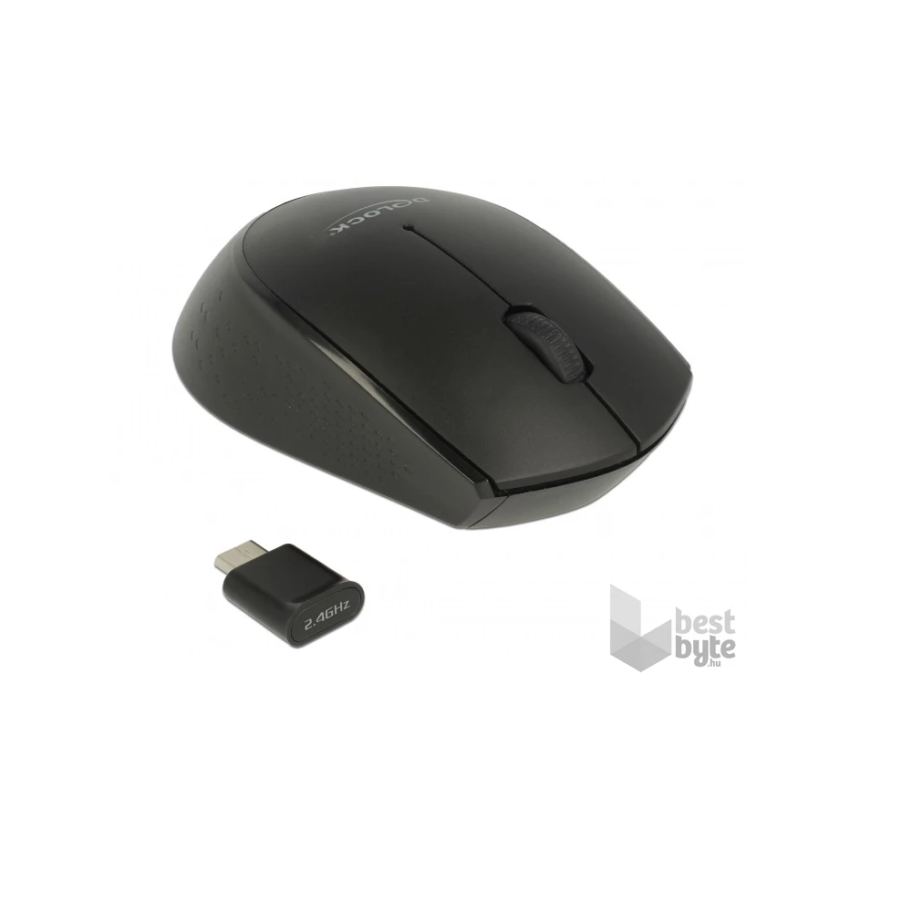 Delock 12526 vezeték nélküli USB Type-C™ fekete egér