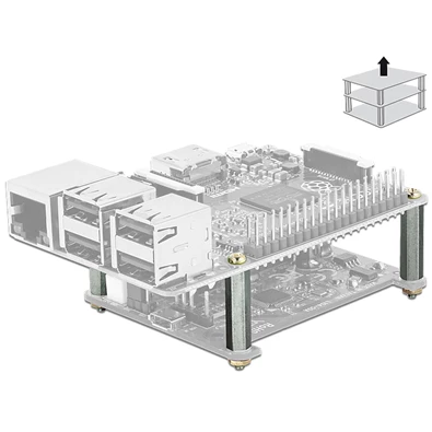 Delock 18211 Rögzítőkészlet Raspberry Pi-hez
