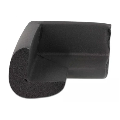 Delock 18397 56x56x22mm fekete öntapadós habszivacs sarokvédő