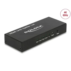 Delock 18684 HDMI UHD-es elosztó 1 x HDMI-bemenet > 4 x HDMI-kimenet 4K