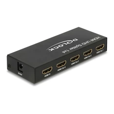 Delock 18684 HDMI UHD-es elosztó 1 x HDMI-bemenet > 4 x HDMI-kimenet 4K