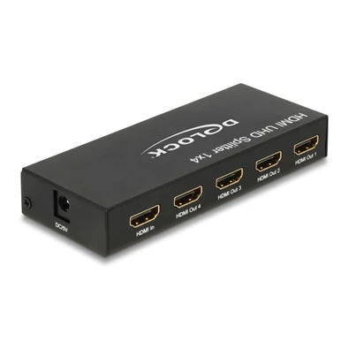 Delock 18684 HDMI UHD-es elosztó 1 x HDMI-bemenet > 4 x HDMI-kimenet 4K