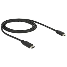 Delock 1m USB Type-C 2.0 apa - USB 2.0 micro-B típusú apa fekete kábel