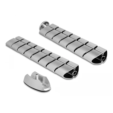 Delock 20796 740x75mm állítható magasságú ezüst asztali kábelcsatorna